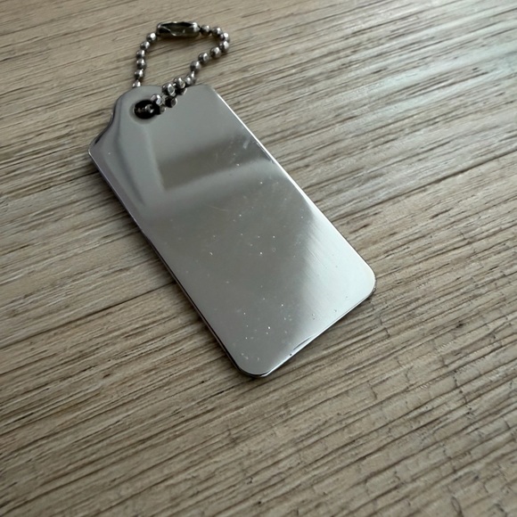 Coach Metallic Silver Keychain Tag - Picture 2 of 2